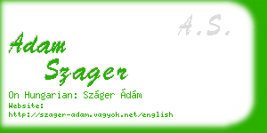 adam szager business card